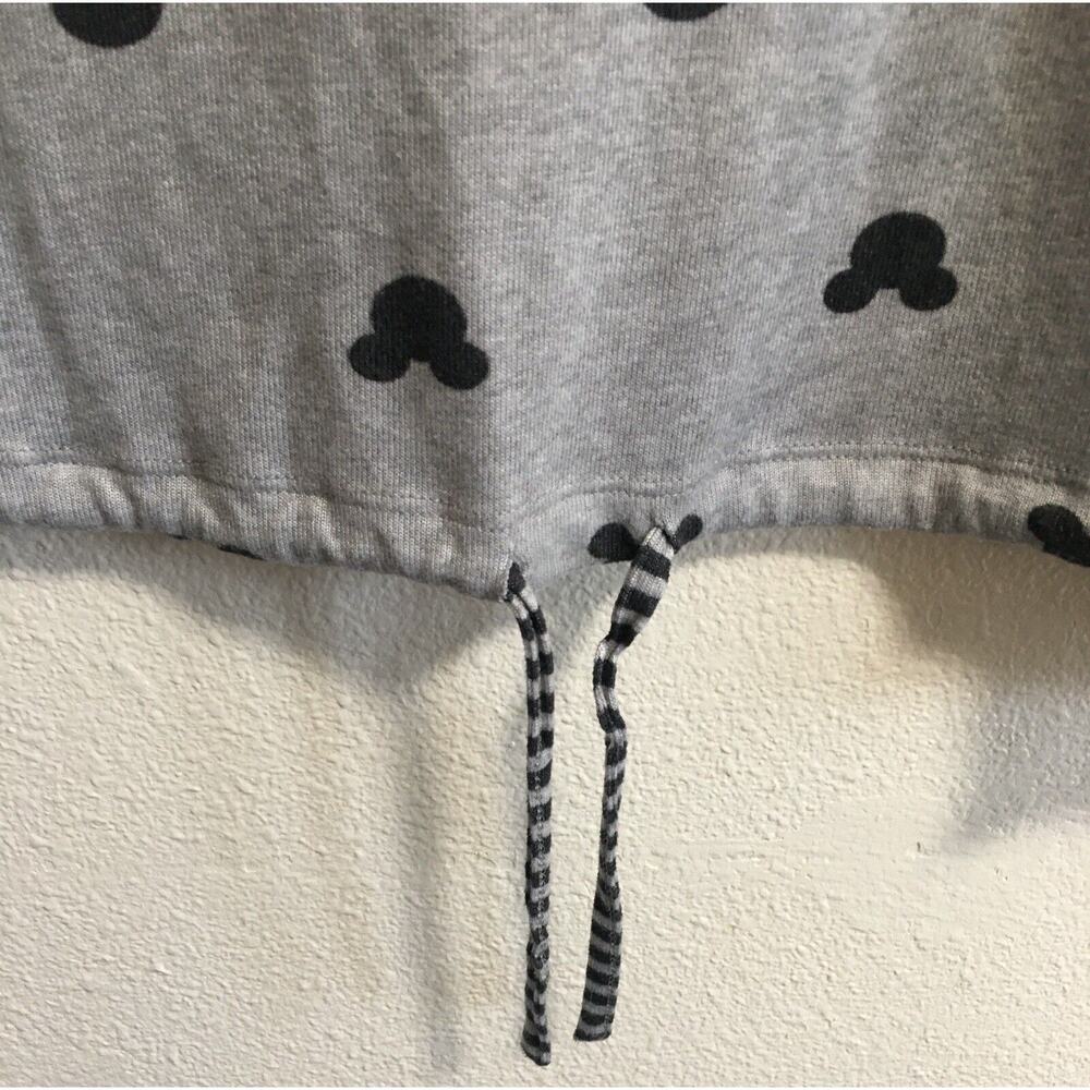 Disney Gray Sweater with Black Mickey Mouse Logos Size Small - Picture 3 of 8